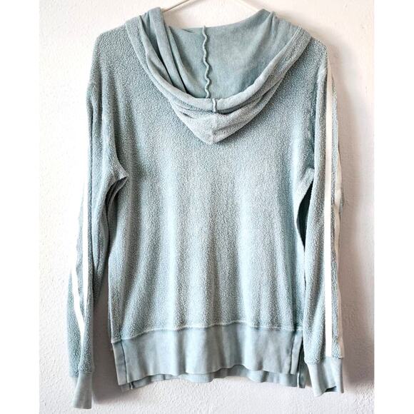 Pam & Gela Cotton Modal Hooded Side Split Hoodie Sweater Pullover Size XS - Picture 3 of 9